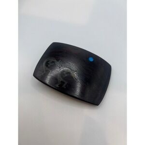 VTG Dark Brown Belt Buckle With Inlay Native American Kokopelli Signed Favorite